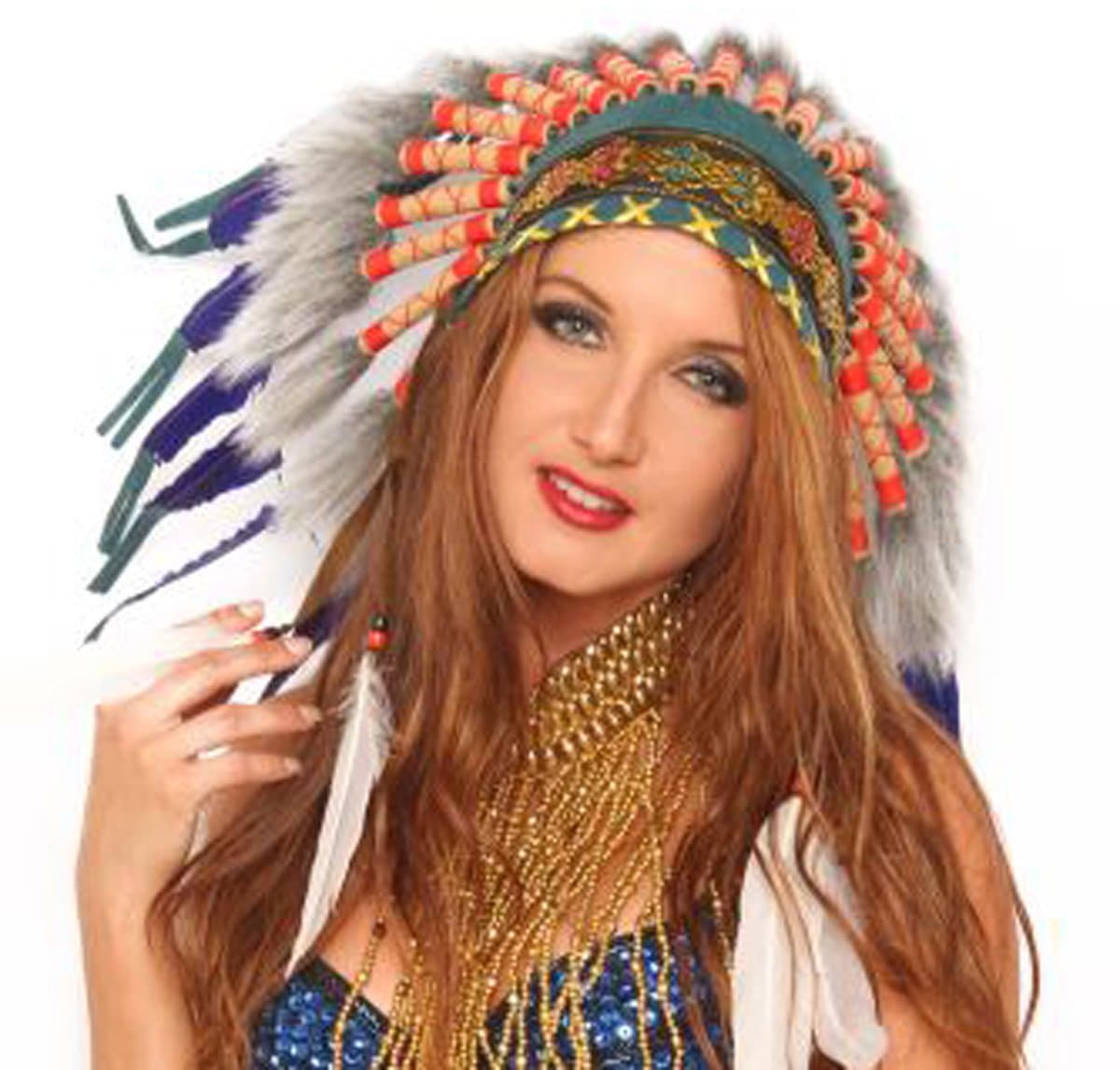 Western Fashion Native American Indian Feather Headdress