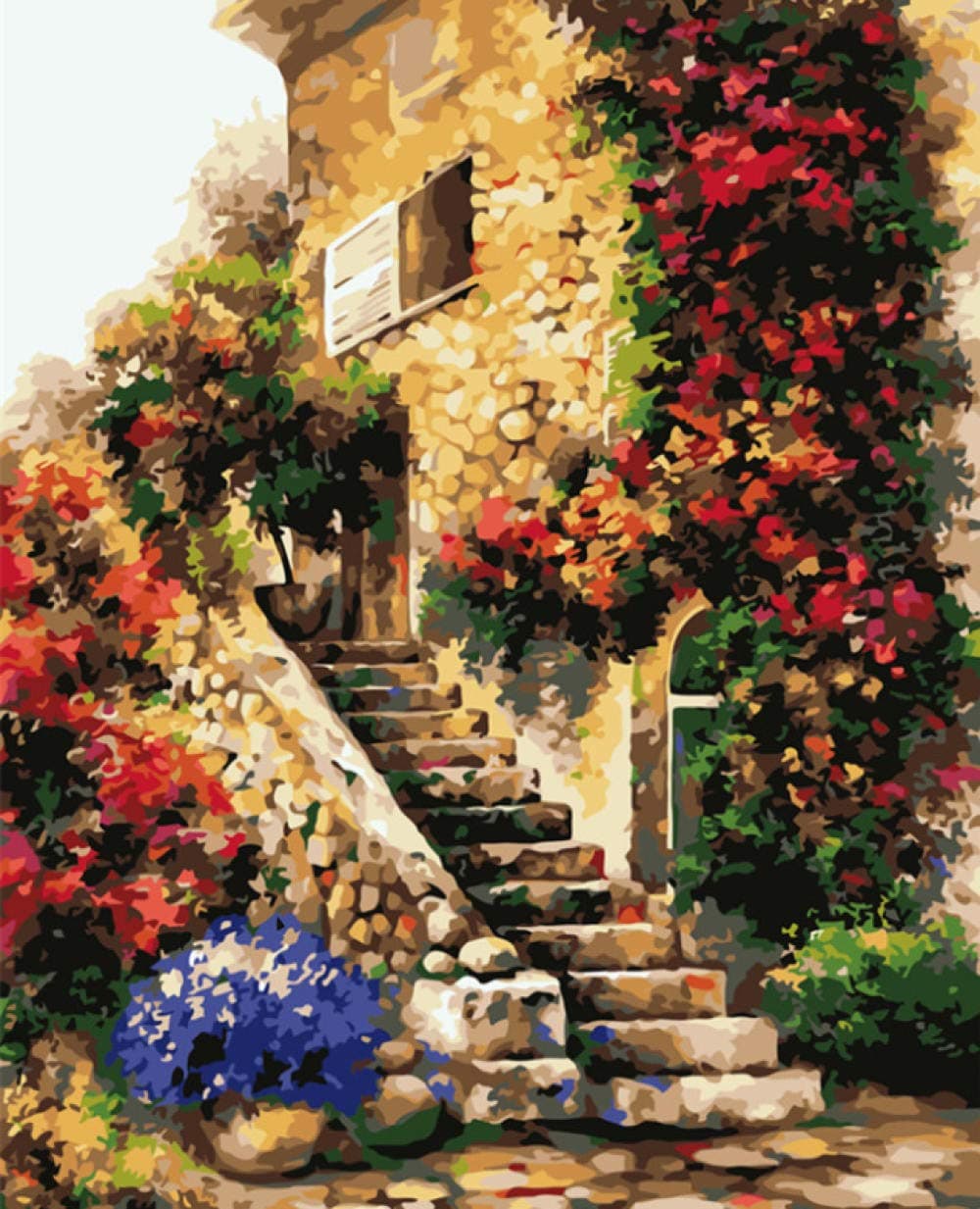 ZLLM Painting By Numbers For Adults,Fantasy Landscape-D,16X20 Inches Linen Canvas - Diy Digital Painting By Numbers Kits On Canvas (Without Frame)