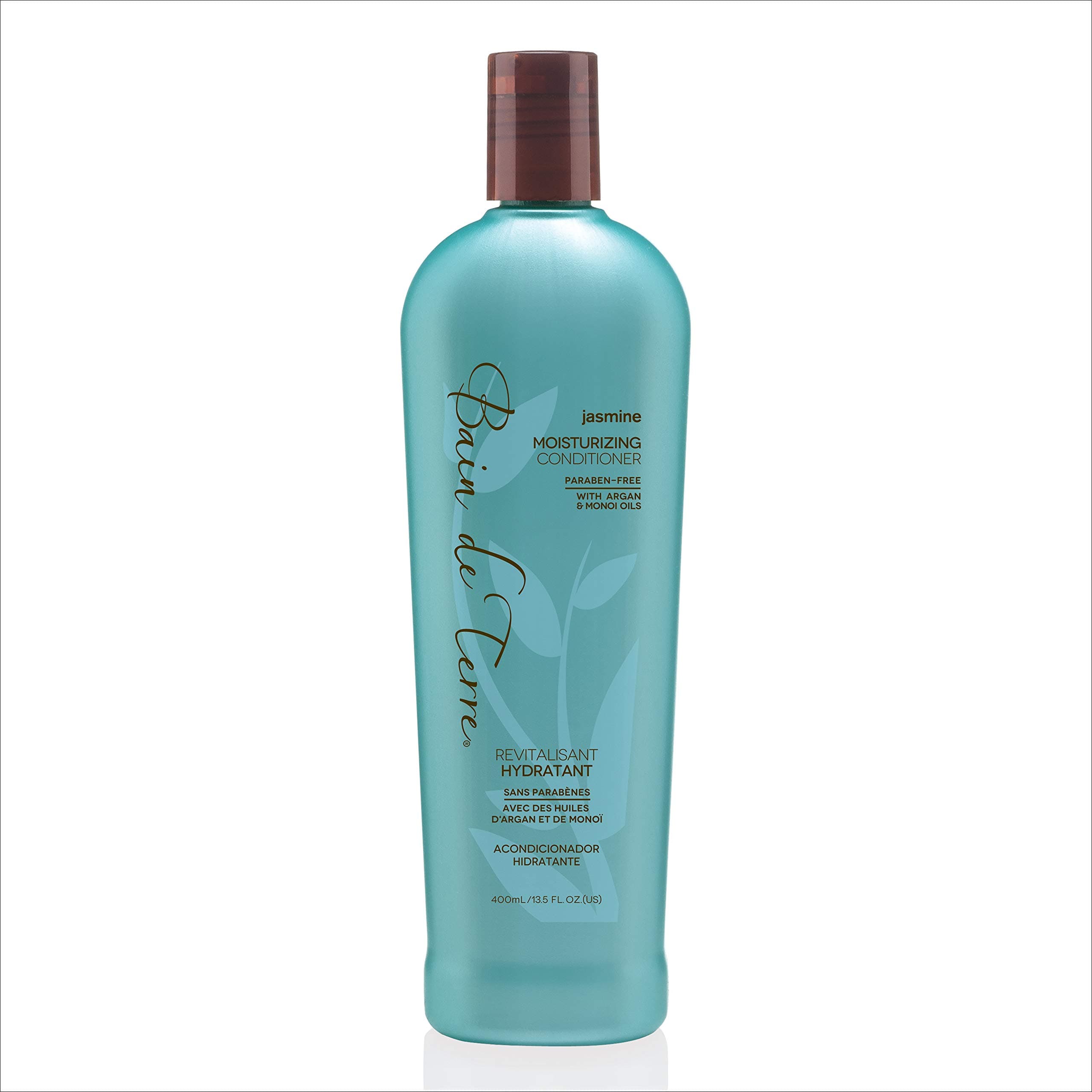 Bain de Terre Jasmine Moisturizing Conditioner, with Argan and Monoi Oil, Paraben-Free, 13.5-Ounce