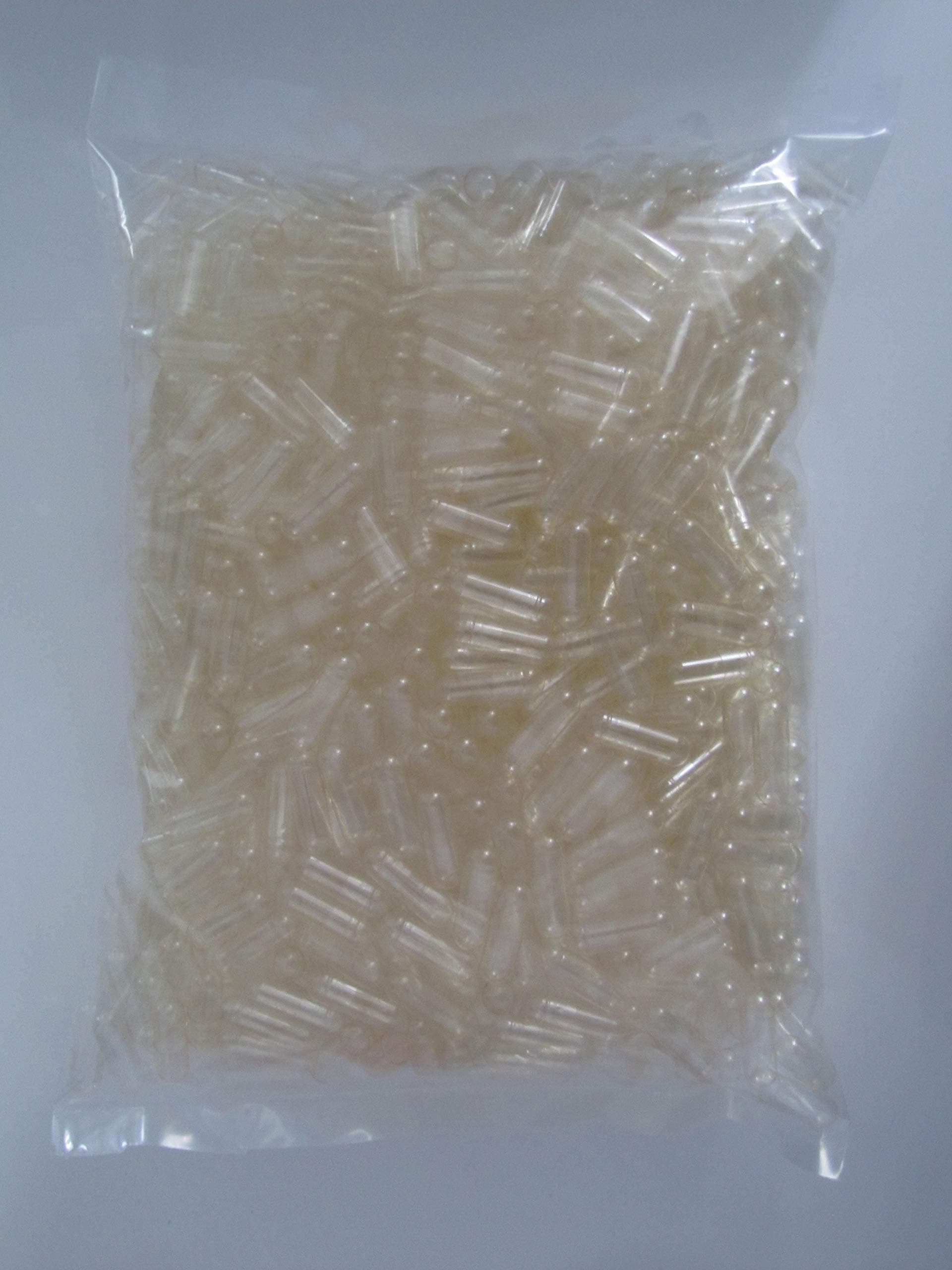 500 Empty Gelatin Capsules (Gel CAPS) - Size 1 - (Kosher & Halal) US Quality