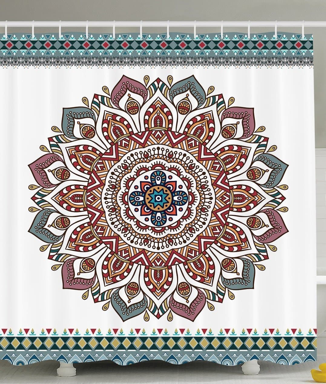 'PETG Shower Curtain Indian Home Decor Traditional Mandala many beautiful Shower Curtains, High Quality, Waterproof, Anti Mould 180 x 180 cm