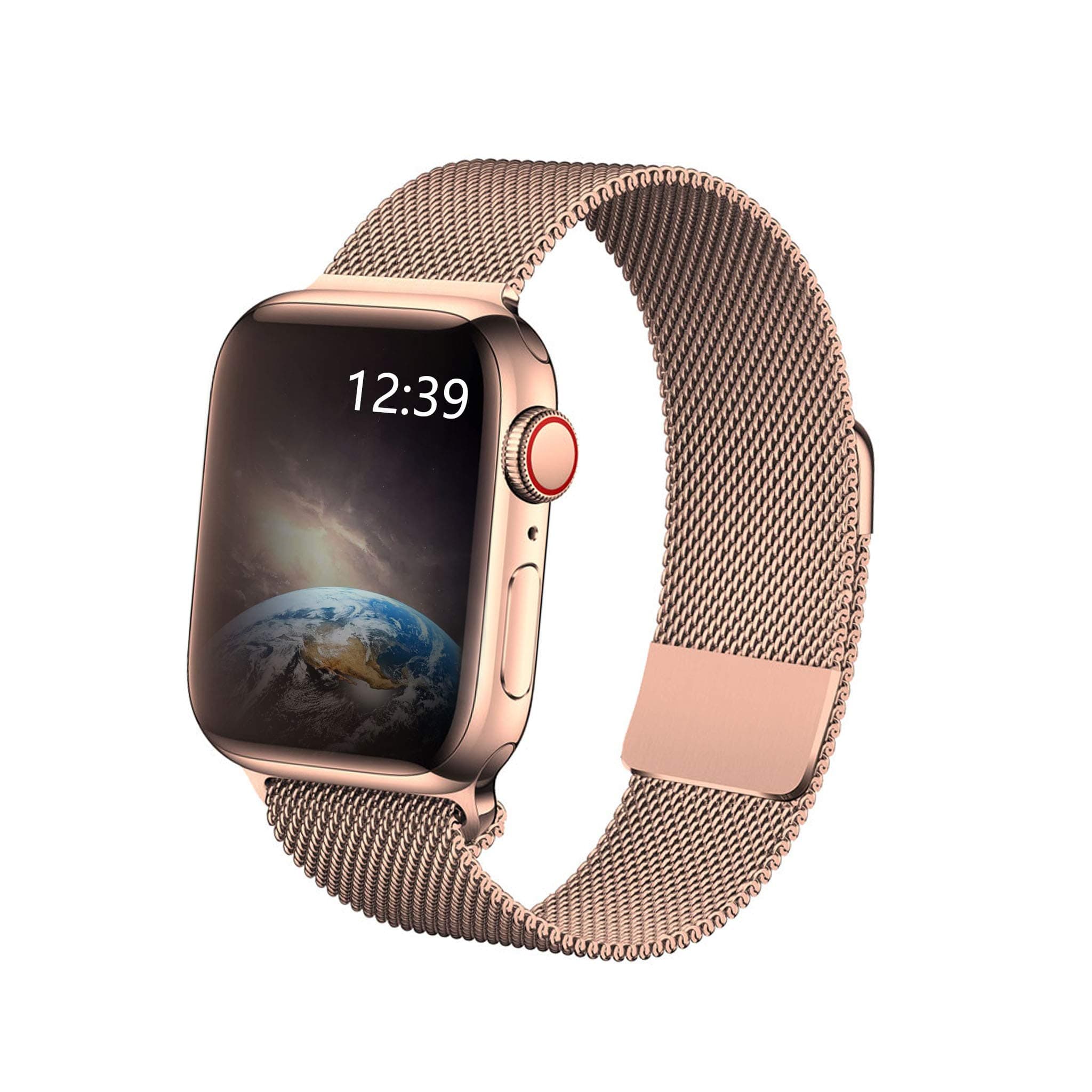 TTWEN Compatible for Apple Watch Band 38mm 40mm 42mm 44mm, Stainless Steel Mesh Magnetic Sport Wristband Loop for iWatch Series 1/2/3/4/5