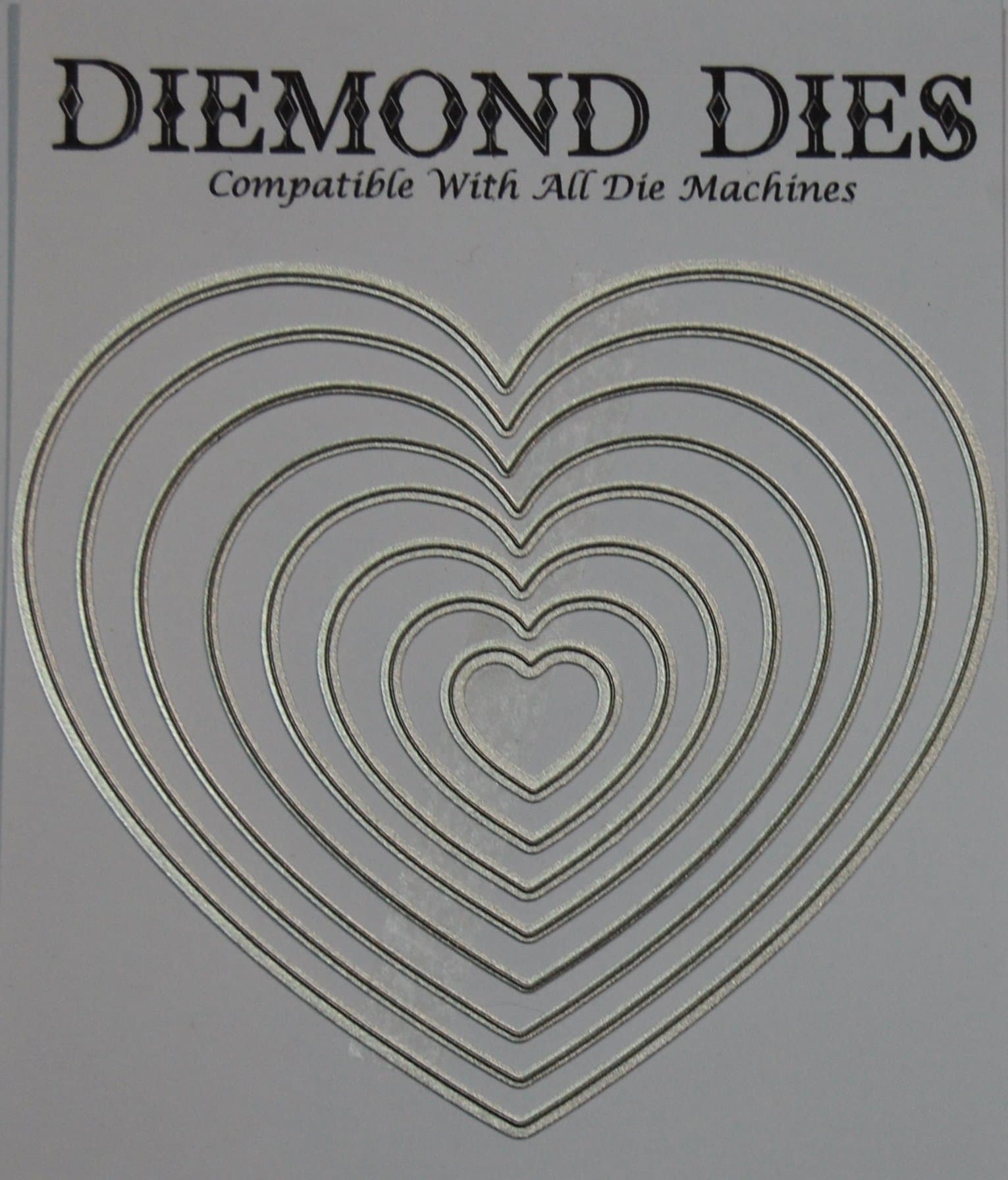 Diemond Dies Nesting Hearts Die Set - 8 Pcs