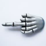 Double Guns Brass Knuckles Belt Buckle - New