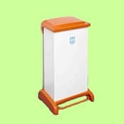 BritishBins 80Ltr hands Free Plastic Bins with a Removable Plastisol Body, Integrated Castors and Handle