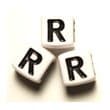 Plastic White Vertical Hole Alphabet Cube Beads, Jumbo 11mm, Letter R, 24 pcs for Key Chains