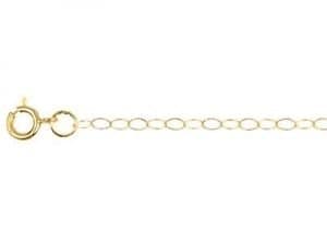 9ct Gold Fine Trace Chain in 16",18,"20 Length Aprox Weight 0.5 Grams