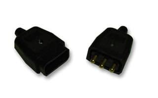 Advanced-Technology PERMAPLUG NC10/3 BLACK 3 PIN IN-LINE CONNECTOR - Pack of 1 10A In-Line Power Connector