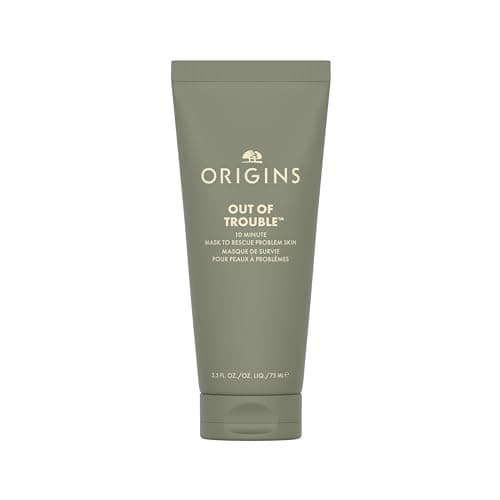 Origins Out of Trouble Mask to Rescue Problem Skin | Absorbs Oil & Smooths Texture | With Zinc & Sulfur, 2.5 Fl Oz