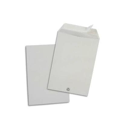 Box of 500 White Envelopes 90 g C5 162x229 mm Self-Sealing