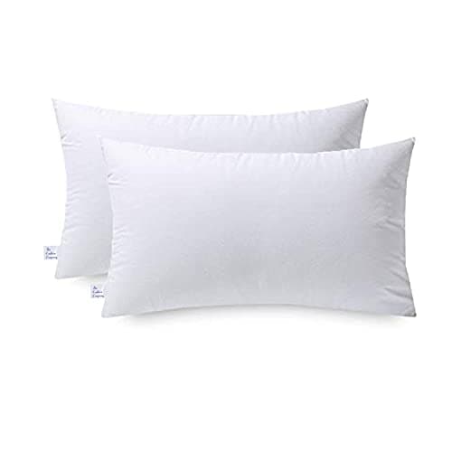 The Cushion Company -TCC Polyester Cushion Filler, 12x20 inch / 30 x 50 cm, White, Pack of 2