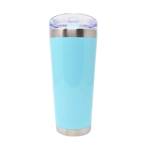 MyBevi Classic Premium Stainless Steel Tumbler with 12-Hour Temperature Control, Tritan Lid, and BPA-Free Construction | Aqua Sky, 26 oz