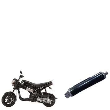 VheeloCityin Free Flow Exhaust Silencer for Honda Navi (Black)