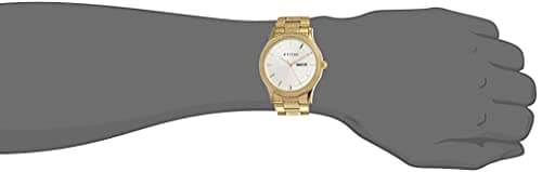 TITAN Men's 1650YM05 Analog White Dial Stainless Steel Watch - Waterproof, 40.0mm Diameter, 9.0mm Band Width, Gold