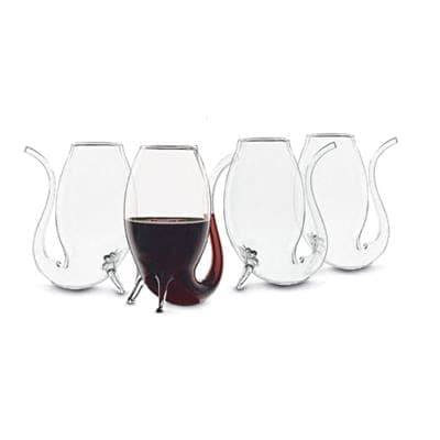 lakeland 4 Glass Port Sippers 90ml Each – Perfect for Port Lovers Or Festive Gift Set