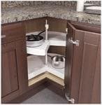 Vauth-Sagel Lazy Susan with White Kidney Rotating Trays (28" Kidney 2-tray) Double