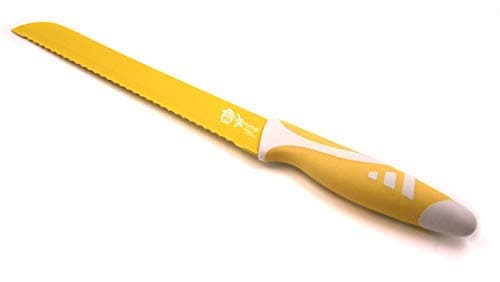 EasySlice Dual Serrated Kitchen Knife - Chef Cutlery Full Tang Blade - Sturdy but Light Weight by Extreme Consumer Products