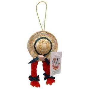 Anne of Green Gables Hat with Braids Hanging Christmas Ornament