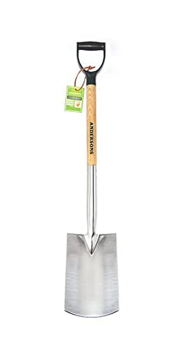 Garden Digging Spade, Stainless Steel, Increased Strength And Durability, Rust Resistant, Minimal Soil Adhesion