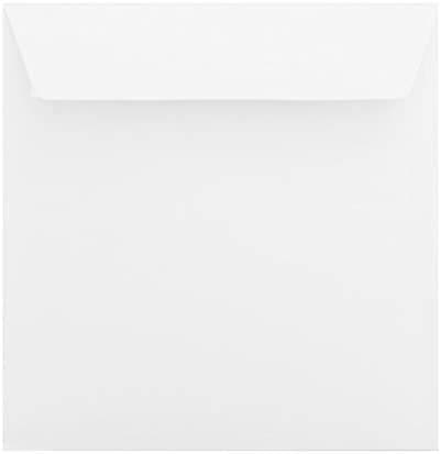 KARTEN24PLUS 160 x 160 mm Square Envelopes 16 x 16 cm 100 g Tab with Adhesive Strip Polar White Pack of 25