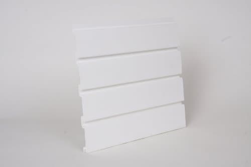 8 Pack White Handiwall 12 Inch x 4 Ft Slatwall Panels for Garage and Retail Storage