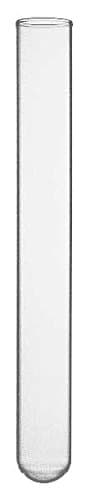 Kimble 73500-13100 N-51A Borosilicate Glass 10 mL Disposable Culture/Test Tube with Rim Top, Clear, 13 mm x 100 mm (Pack of 250)