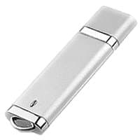 Gigaram 32GB USB 2.0 FlashDrive Rectangular with cap Silver Bulk in white box