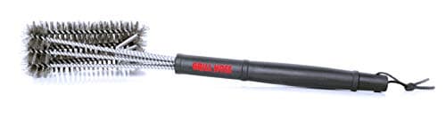 GRILL HOSS The New #1 Best BBQ Grill Brush, Barbecue Grill Cleaner Made Easy - 18" Long Handle with 3 in 1 Stainless Steel Brushes. Clean The Charcoal or Gas Grill Fast and Safe.