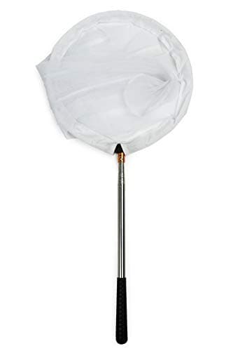 RESTCLOUD Insekten- und Schmetterlingsnetz mit 16" Ring, 36" Netztiefe, Griff ausziehbar bis 59" (16" Ring, 59" Edelstahlgriff)