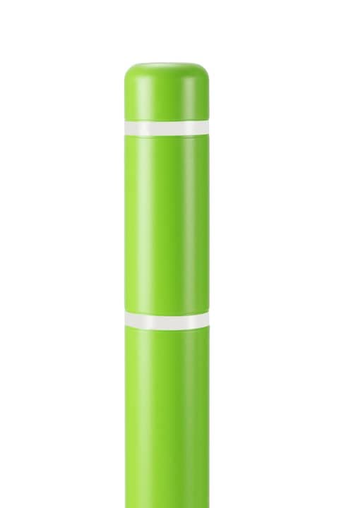 BollardGard 4" x 52" Bollard Cover Bright Green - Innoplast (Bright Green White Tape)