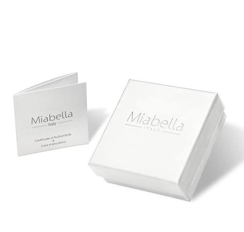 Miabella 925 Sterling Silver Italian 6-Strand Diamond-Cut 7mm Braided Herringbone Chain Bracelet for Women, 925 Italy