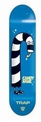 Trap Skateboard Deck Professional Kids Candy Cane Blue 7.3125 inch