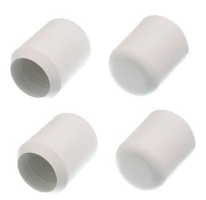 4 White Rubber Chair / Table Furniture Feet Ferrule Caps Stoppers fit 22mm Leg