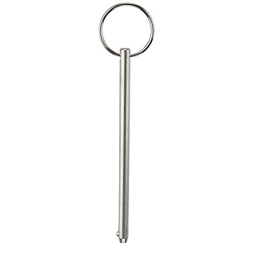 2 Pack Long Quick Release Pin, Diameter 1/4"(6.3mm), Overall Length 4-3/4"(120mm), Usable Length 4.13"(105mm), Full 316 Stainless Steel, Bimini Top Pin, Marine Hardware