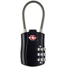 ™ TSA 002 Secure Luggage Padlock 3 Digit Combination Wire Lock Travel Safe (1 Piece) (Material: Plastic and Steel, Colours Will be Send as per avaliablity)