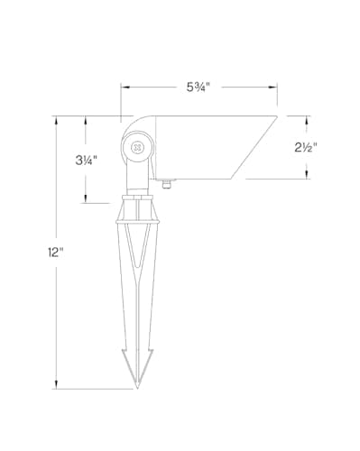 Hinkley Landscape Lighting 1536SK Accent Spot Light - Aluminum, MR16 LED Bulb Required, Safe for Wet Conditions, Wiring Kit and Ground Spike Included - Satin Black Finish with Clear Lens