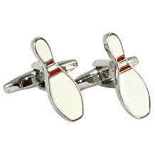 Holmes of London Novelty Ten Pin Bowling White Skittles Cufflinks Mens Shirt Wedding Birthday Party Gift BNIB