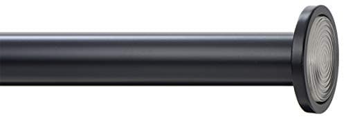 Ivilon Tension Curtain Rod - Spring Tension Rod for Small Windows or Shower, 16 to 24 Inch. Black