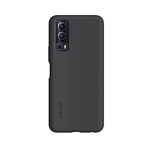 vivo Silicone Case for Y72 5G Smartphone, Soft Silicone Cover for Comprehensive Protection, Slim Bumper Case – Black