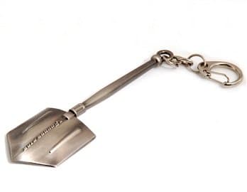 Cross Fire Shovel Keychain (Grey)
