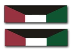 US Army Kuwait Liberation Medal (Kuwait) Ribbon Vinyl Transfer Window Bumper Sticker Decal 3.8"