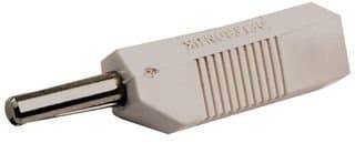 DELTRON EMCON 553-0600 BANANA PLUG, 10A, SCREW, WHITE (10 pieces)