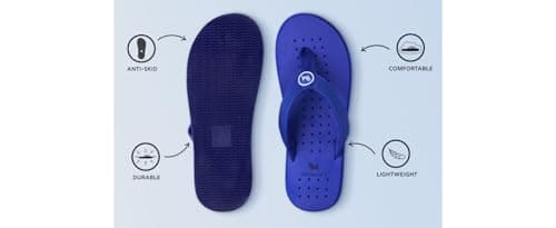 Neeman's Eco Flip Flops for Men | Comfortable Outdoor Indoor Fashionable Slippers for Boys | Rubber Flat Slip On Flexible | Everday Comfort | Lightweight Soft Chappal