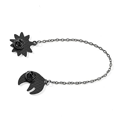 Soul Eater Manga Enamel Pins Set, Anime Cosplay Evil Sun And Moon With Black Chains Brooch Badges Lapel Pins For Backpack Collection Jewelry Accessories