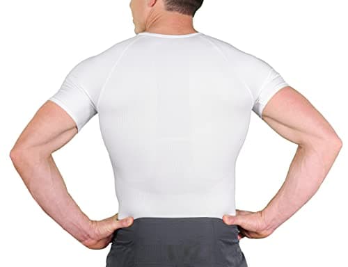 Esteem Apparel Mens Slimming Chest Compression Shirt Body Shaper Abs Undershirt Vest