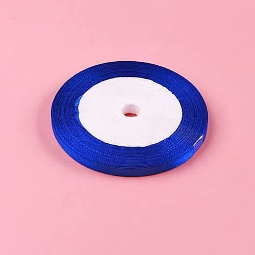 KTM Healthcare® Antique Zinc : Single Face 25Yard Blue Satin Ribbons 1/4" 6mm Solid Color Wedding Decoration Ribbons Party Silk Ribbon Tapes Craft