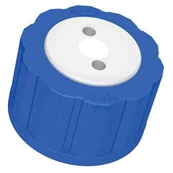 Diba Omnifit T-Series Solvent Bottle Cap, GL38/38-430 (Plastic), 2 Luer Ports with Valve; 1/ea