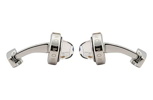 AVARON PROJEKT with Star Emblem Metal Cufflinks for Men(Silver and Black)