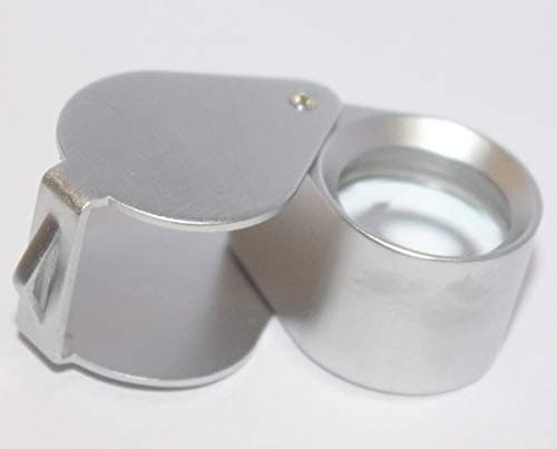 RiseOm Brass Jewelers Eye Loupe 10X Magnifier, Foldable Jewelry Magnifier for Gems,Jewelry,Coins,Stamps (Satin Silver-10X, 21 MM)