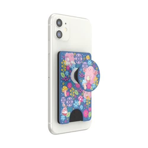 PopSockets Phone Wallet with Expanding Phone Grip, Phone Card Holder, Pokemon - Chansey Wonderland